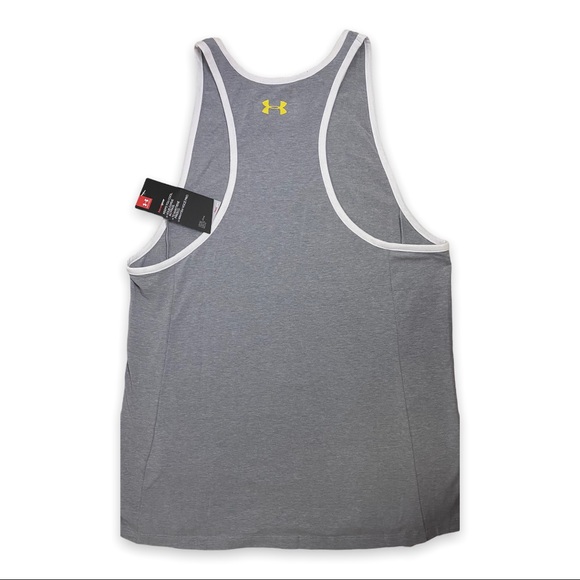 NEW Grey Under Armour Tank Top Muscle / Workout Shirt Women’s Size Medium - Picture 8 of 9
